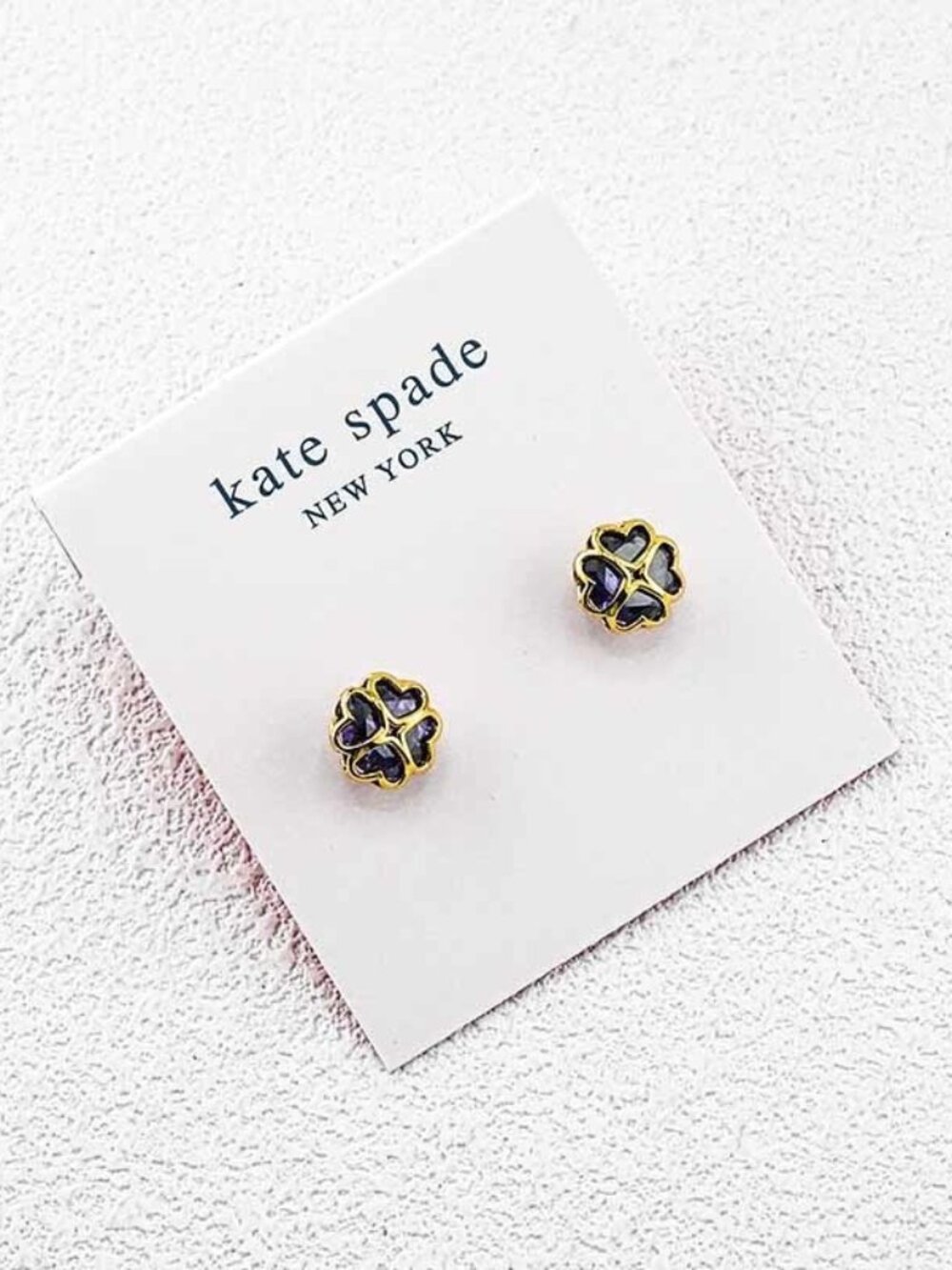Kate Spade Four-Leaf Clover Crystal Stud Earrings